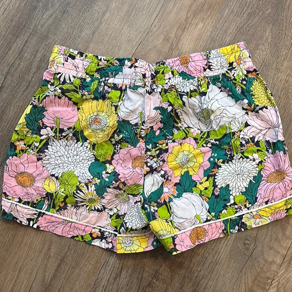 Vera Bradley 100% Cotton Short Womens XS Floral Drawstring Elastic Waist Lounge‎